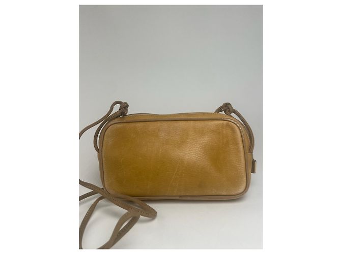 Vintage Loewe Madrid Anagram Leder Schultertasche Gelb - vista 7
