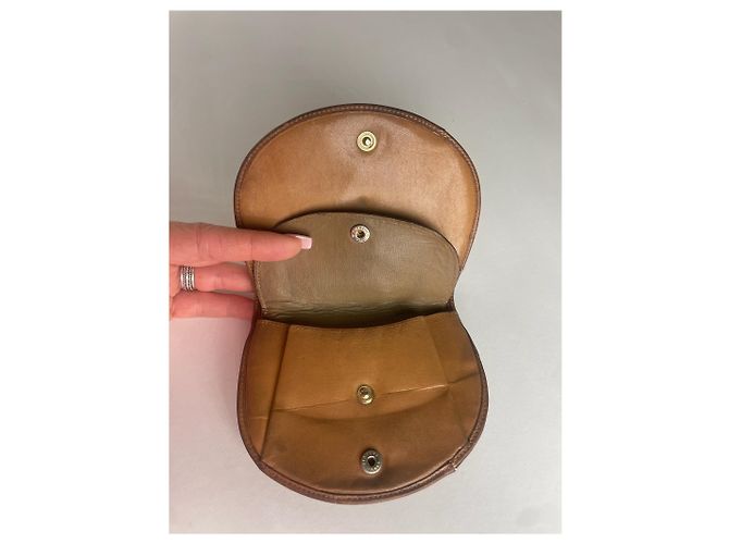 Triomphe Céline Vintage Celine Paris Leather Monogram Wallet Beige Brown - view 7