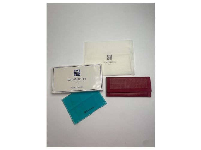 Vintage Givenchy Monogram Leather Long Etui Red - view 10