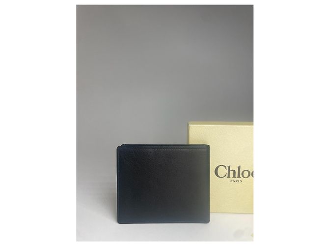Chloé Vintage Chloe Flapable Leather Wallet Black - view 10