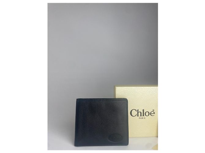 Chloé Vintage Chloe Flapable Leather Wallet Black - view 11