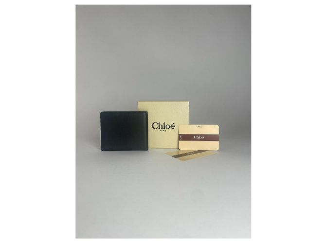 Chloé Vintage Chloe Flapable Leather Wallet Black - view 2