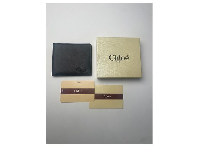 Chloé Vintage Chloe Flapable Leather Wallet Black - view 4