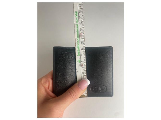 Chloé Vintage Chloe Flapable Leather Wallet Black - view 5