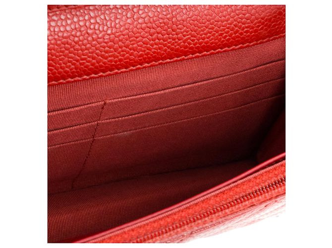 CHANEL - Borsa a tracolla Wallet on Chain Chanel in pelle caviar rossa Rosso - vista 10