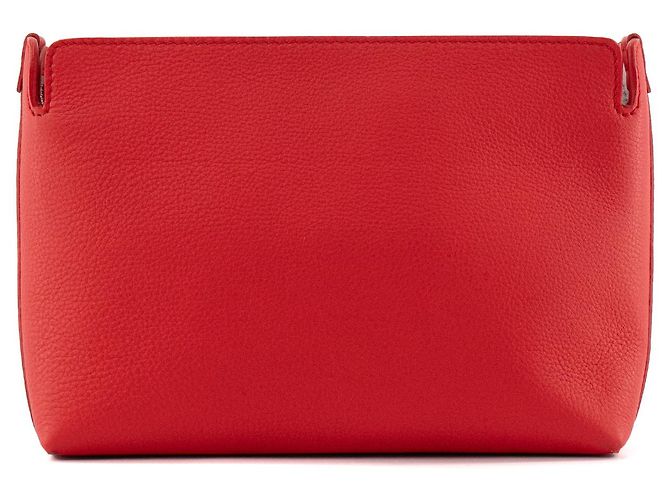 BURBERRY - Pochette Burberry in pelle granulata rossa Rosso - vista 3
