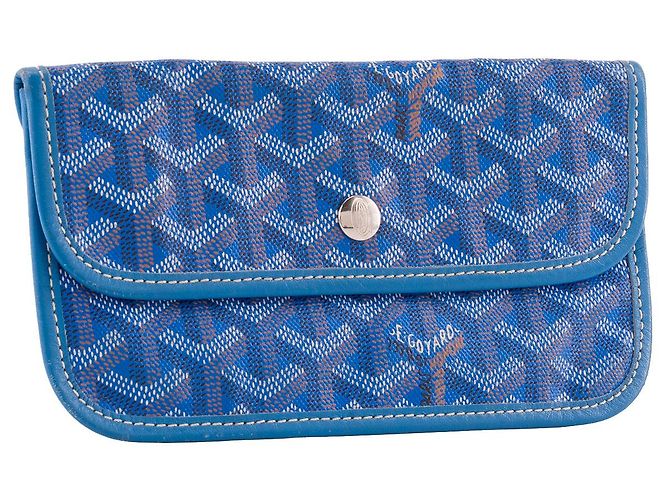 GOYARD - Pochette Saint Louis in tela goyardine blu - vista 2