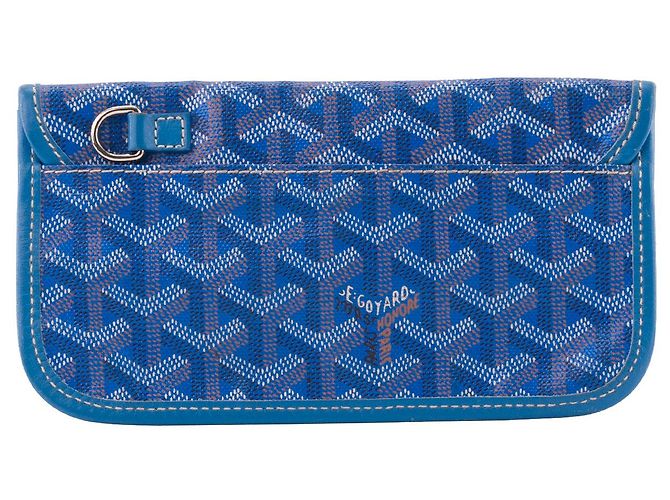 GOYARD - Pochette Saint Louis in tela goyardine blu - vista 3