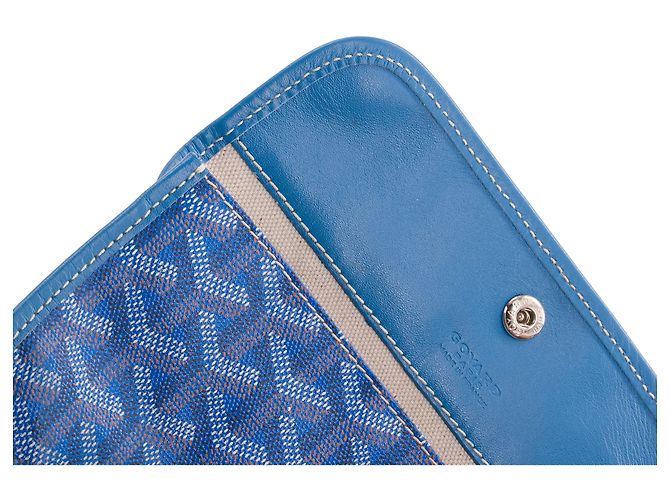 GOYARD - Pochette Saint Louis in tela goyardine blu - vista 5