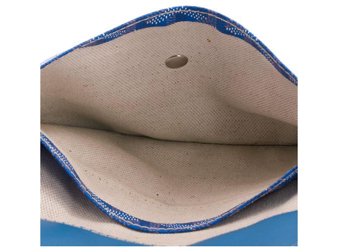 GOYARD - Pochette Saint Louis in tela goyardine blu - vista 7