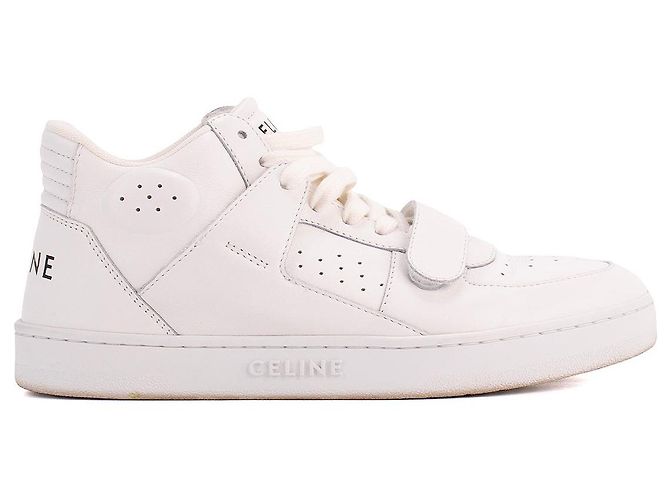 Céline CELINE - Sneakers CT-02 mid-top Celine in pelle bianca (T39) Bianco - vista 2
