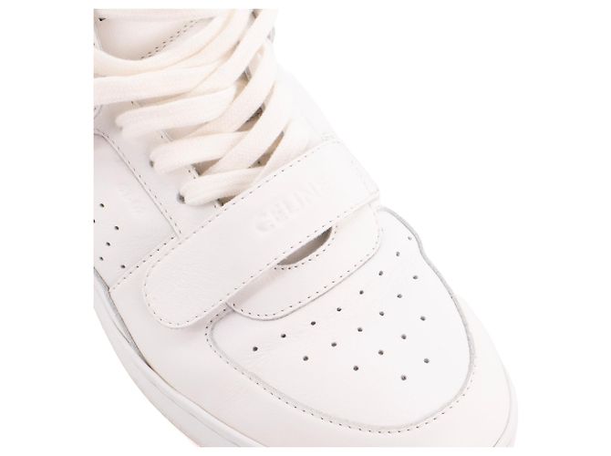 Céline CELINE - Sneakers CT-02 mid-top Celine in pelle bianca (T39) Bianco - vista 5