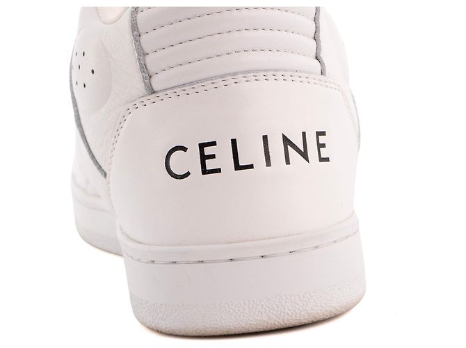 Céline CELINE - Sneakers CT-02 mid-top Celine in pelle bianca (T39) Bianco - vista 6