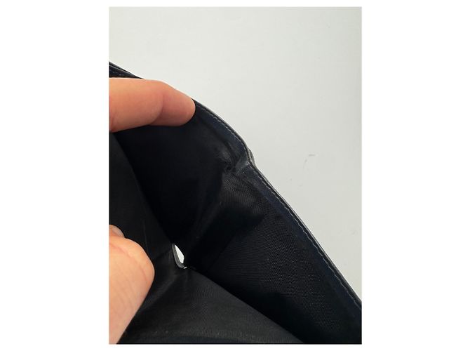 Vintage Gucci Monogram Flapable Ophidia Wallet Grey Navy - view 10