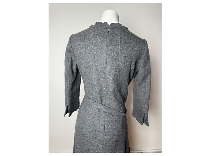 Vintage Courreges Wollkleid grau 38/M - Ansicht 13