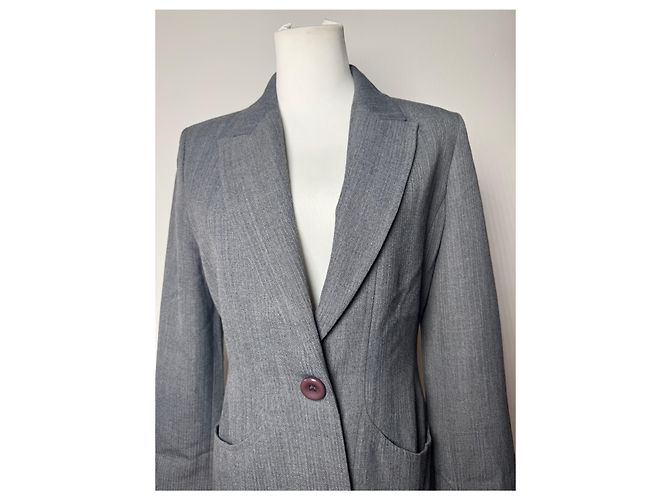 Vintage Fendi Roma Wollblazer 38/M Grau - Ansicht 15