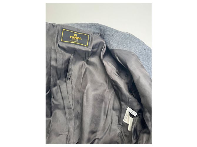 Vintage Fendi Roma Wollblazer 38/M Grau - Ansicht 5