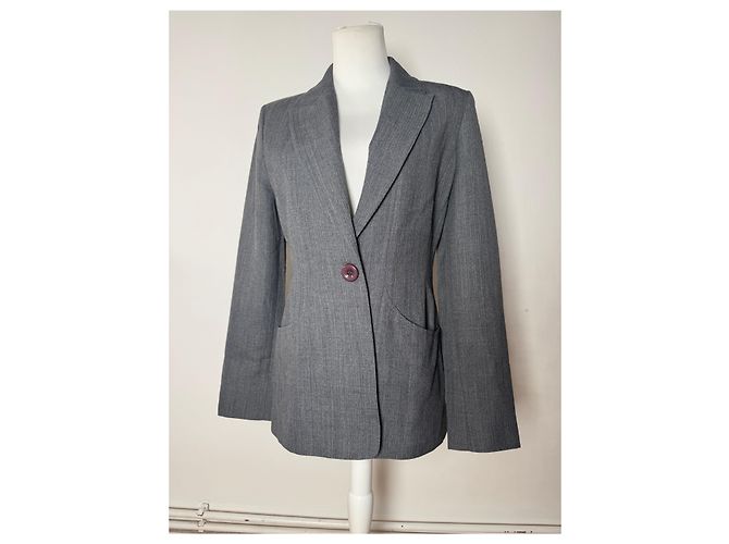 Vintage Fendi Roma Wollblazer 38/M Grau - Ansicht 7