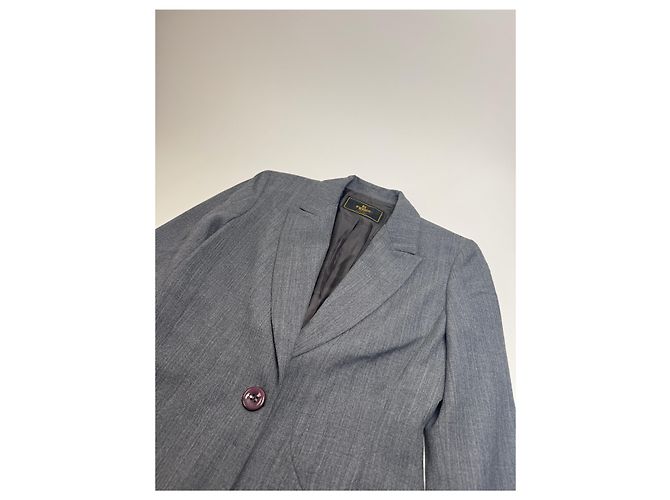 Vintage Fendi Roma Wollblazer 38/M Grau - Ansicht 9