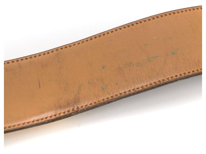 HERMÈS - Hundehalsband Gürtel aus schwarzem Leder (T80) Braun - Ansicht 6