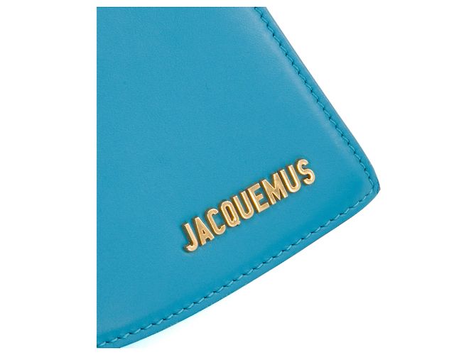 JACQUEMUS - Borsa a spalla La Vague Jacquemus in pelle blu - vista 5