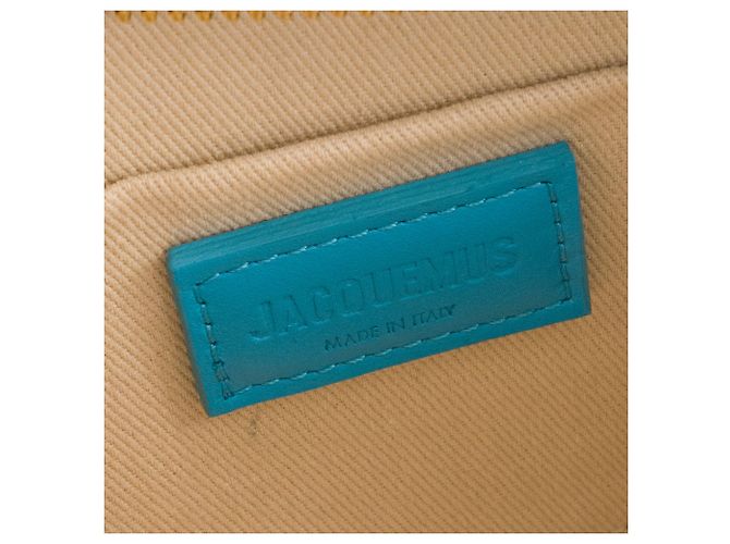 JACQUEMUS - Borsa a spalla La Vague Jacquemus in pelle blu - vista 7