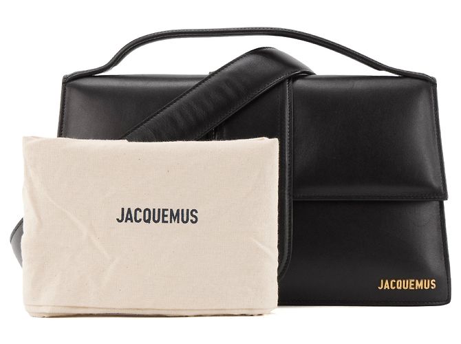 JACQUEMUS - Borsa a tracolla Le Bambinou Jacquemus in pelle nera Nero - vista 9