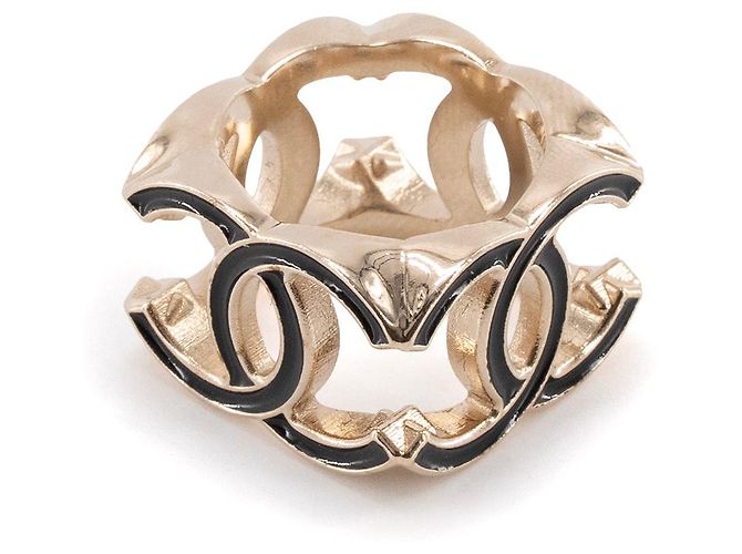 CHANEL - Anello Cube CC Chanel in metallo dorato (T54) D'oro - vista 2