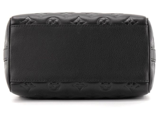 LOUIS VUITTON - Bolsa transversal Speedy 22 Louis Vuitton em couro preto estampado edição limitada - vista 4