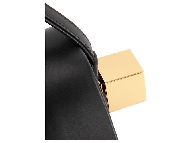 JACQUEMUS - Borsa a spalla Le grand Rond Carré Jacquemus in pelle nera Nero - vista 6