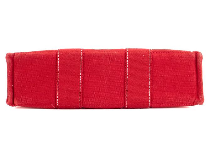 HERMÈS - Toto Hermès Rote Canvas-Tasche - Ansicht 4
