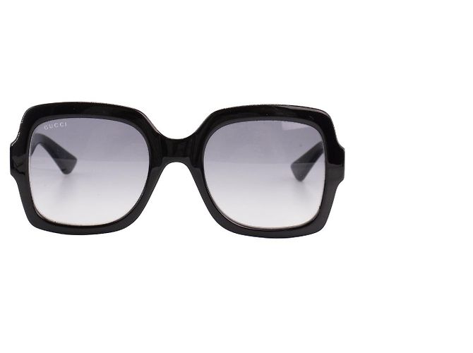 GUCCI - Occhiali da sole Gucci in plastica nera Nero - vista 2