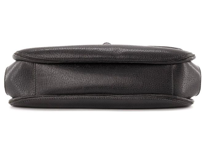GUCCI - Handtasche Bamboo Gucci aus schwarzem genarbtem Leder - Ansicht 4