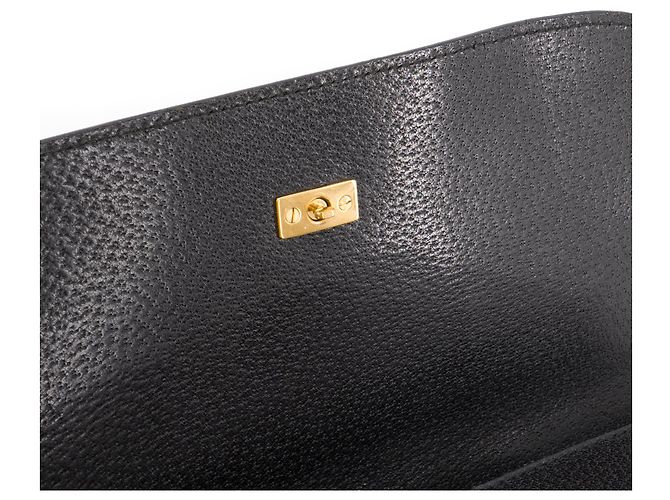 GUCCI - Handtasche Bamboo Gucci aus schwarzem genarbtem Leder - Ansicht 9