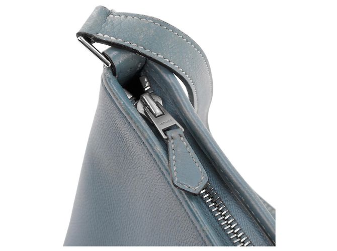 HERMÈS - Borsa a tracolla Berlingot Hermès in pelle epsom blu - vista 5