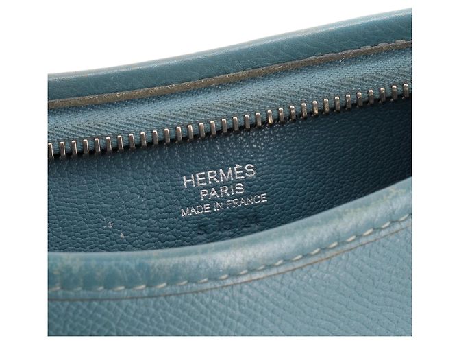 HERMÈS - Borsa a tracolla Berlingot Hermès in pelle epsom blu - vista 8