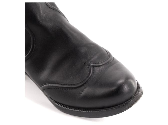 LOUIS VUITTON - Botas de Montar Louis Vuitton en Cuero Negro (Tamaño 39.5) - vista 6