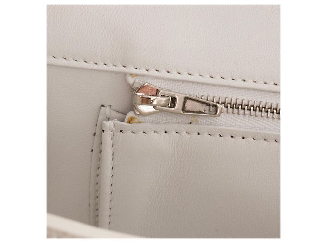 BALENCIAGA - Borsa a Spalla Hourglass in Pelle Bianco Grana - vista 10
