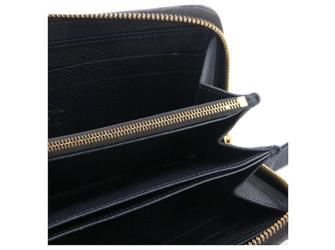 LOUIS VUITTON - Louis Vuitton Zippy wallet in navy blue empreinte leather - view 8