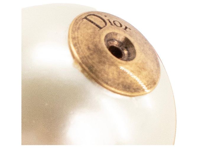 DIOR - Orecchini Tribali Dior in Metallo Dorato Invecchiato Beige - vista 5
