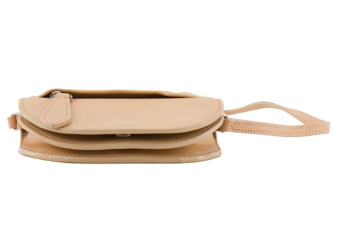 BURBERRY - Borsa a tracolla Olympia mini Burberry in pelle beige - vista 4