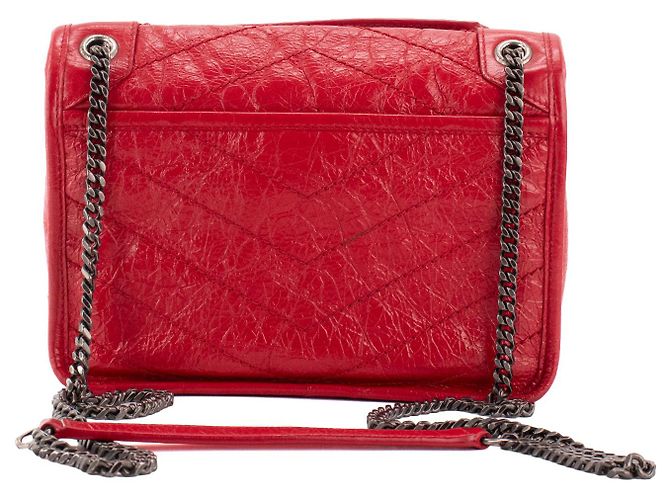 SAINT LAURENT - Borsa a Spalla Niki Baby in Pelle Ruga Rossa Rosso - vista 3