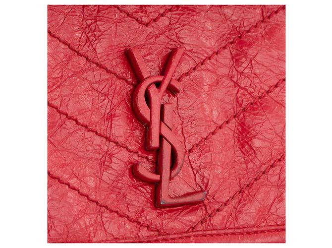 SAINT LAURENT - Borsa a Spalla Niki Baby in Pelle Ruga Rossa Rosso - Ansicht 6