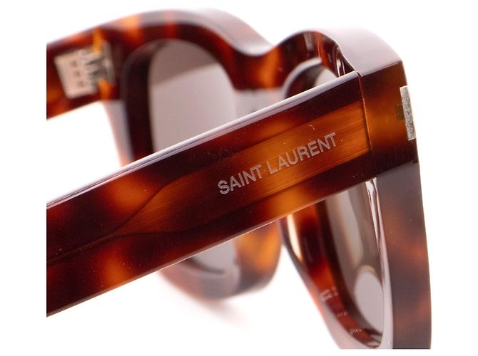 SAINT LAURENT - Gafas de sol Monceau Saint Laurent en carey marrón Castaño - vista 3