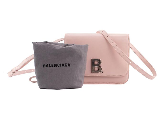 BALENCIAGA - Borsa a tracolla B.Dot Balenciaga in pelle liscia rosa - vista 10