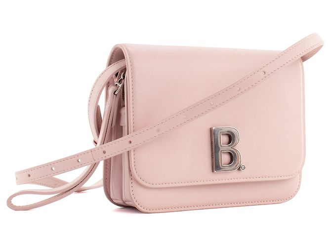 BALENCIAGA - Borsa a tracolla B.Dot Balenciaga in pelle liscia rosa - vista 2