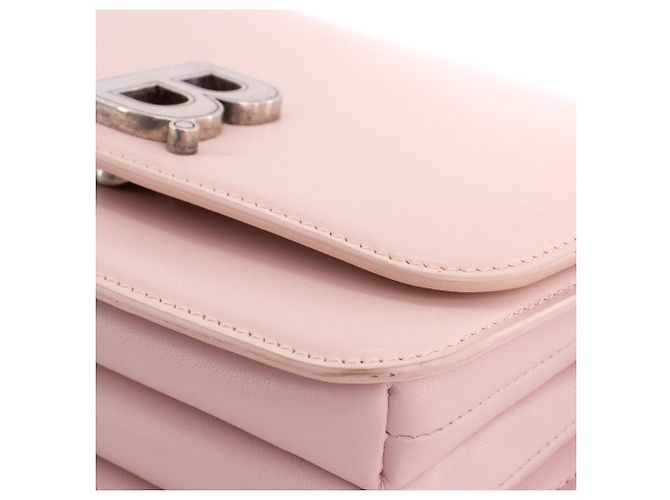 BALENCIAGA - Borsa a tracolla B.Dot Balenciaga in pelle liscia rosa - vista 7