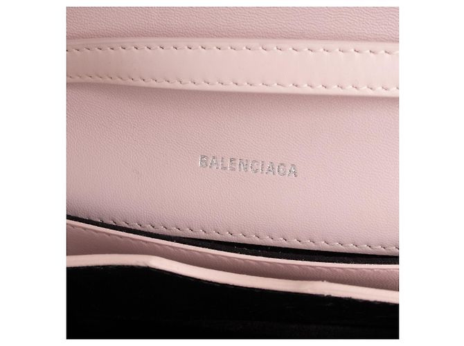 BALENCIAGA - Borsa a tracolla B.Dot Balenciaga in pelle liscia rosa - vista 9