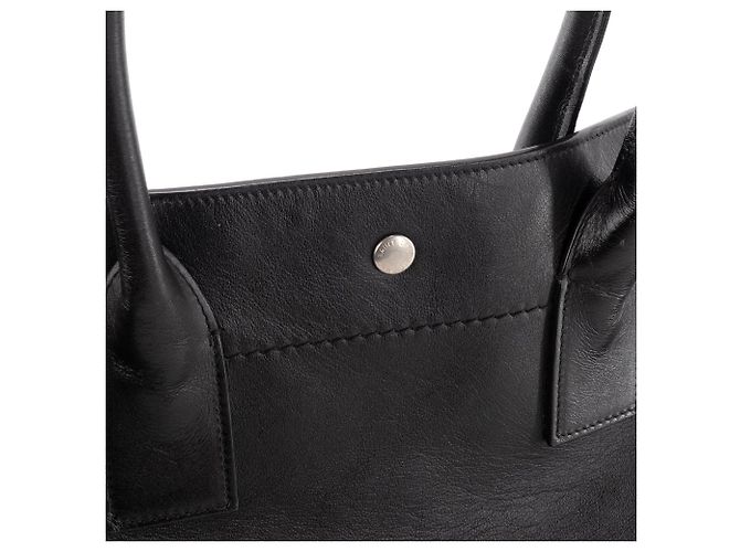 Cabas Rive Gauche SAINT LAURENT - Borsa Tote Rive Gauche GM Saint Laurent in pelle nera grana Nero - vista 4