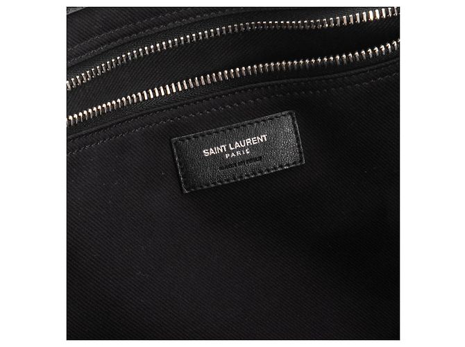 Cabas Rive Gauche SAINT LAURENT - Borsa Tote Rive Gauche GM Saint Laurent in pelle nera grana Nero - vista 8